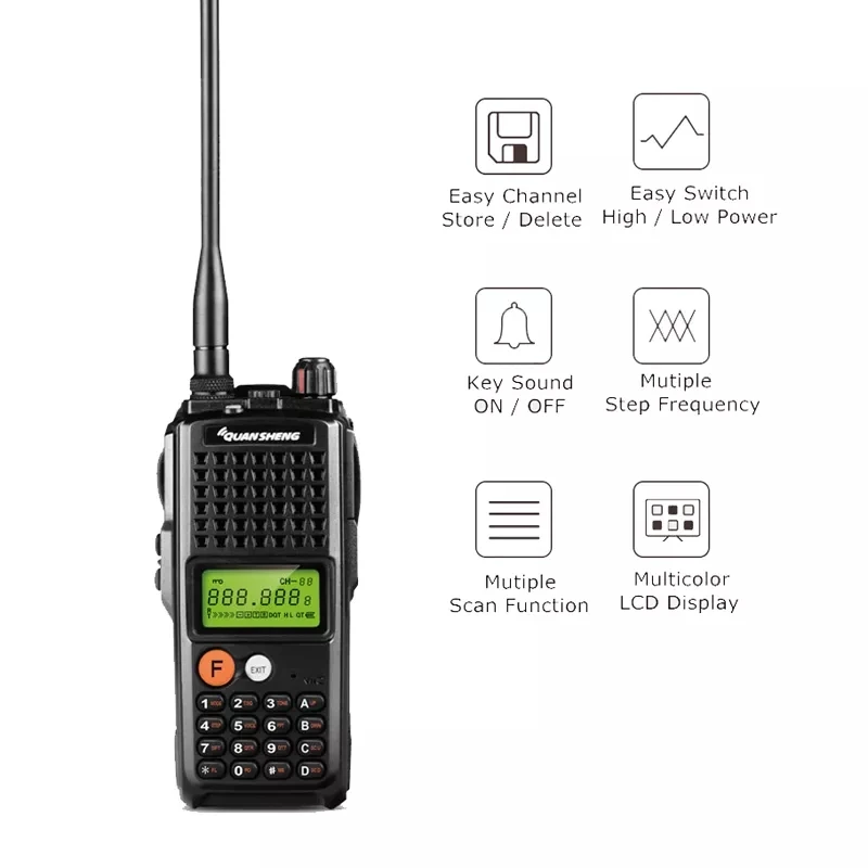 Quansheng TG-K10AT 10W Lange Afstand Talkie Walkie Uhf 400-470Mhz Quansheng K10bij Tweerichtings Radio Ham Radio Lange Afstand Walkie Talkie