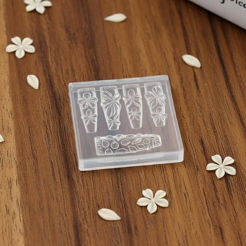 Reusable Silicone Nail Art Mold 3D Flower Petal Template for DIY Manicure Salon Gel Nail DesignHot