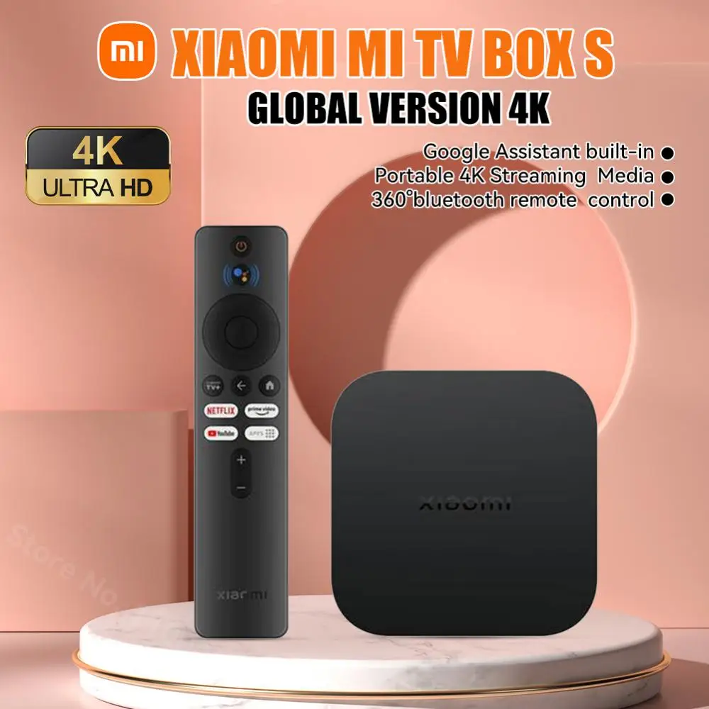 

ТВ-приставка Xiaomi Mi 2 поколение 4K Ultra-HD Google TV глобальная версия 2 ГБ 8 ГБ Dolby Vision HDR10 Google Assistant Smart Mi Box S Player