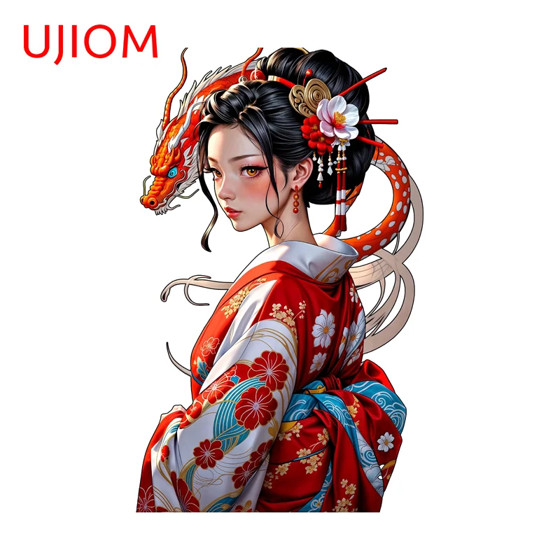 UJIOM Japanese Styl Geisha Picture Wall Sticker Artistic Fashionable HD Pattern Enchanting Hot Selling Decal Computer Case Decor