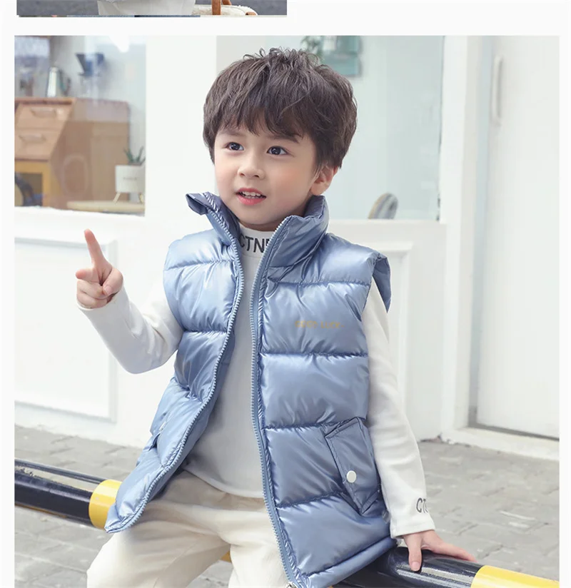 Children\'s Down Cotton Vest 2023 New Spring Autumn Girls Boys Fashion Waistcoats Outerwear 3-14 Years Kids Clothes