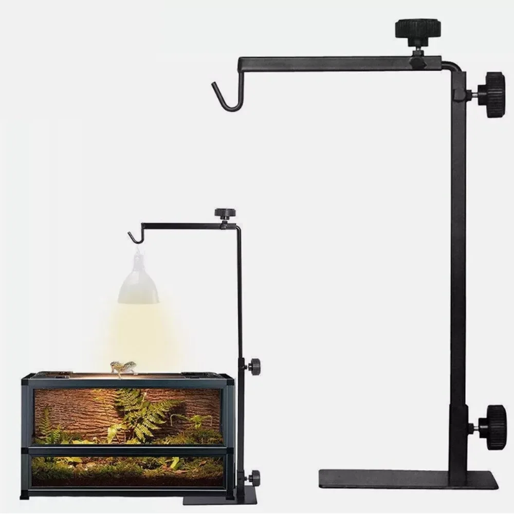 Supporto in metallo per lampade da terra, struttura robusta per terrari, ideale per serpenti, tartarughe, draghi barbuti, lucertole, ragni e anfibi.