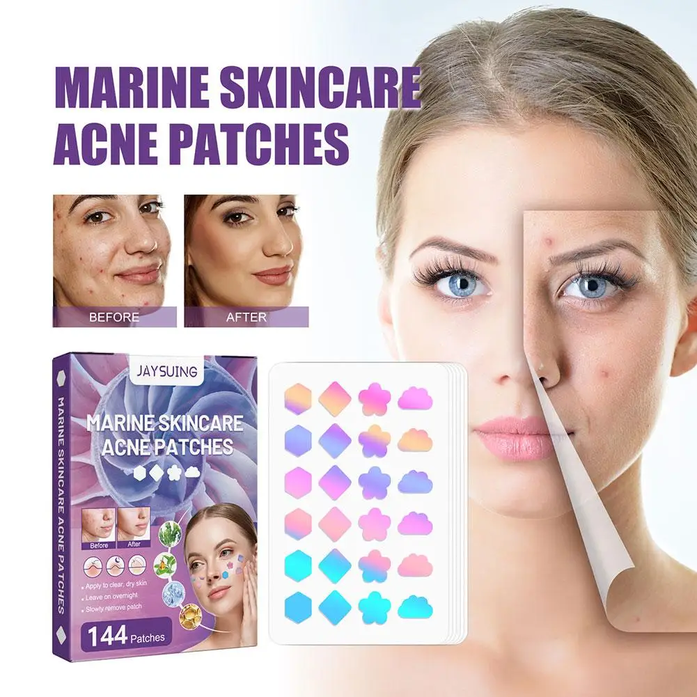 144pcs Colorful Acne Pimple Spot Scar Treatment Concealer Invisible Anti-inflammatory Skin Care Stickers