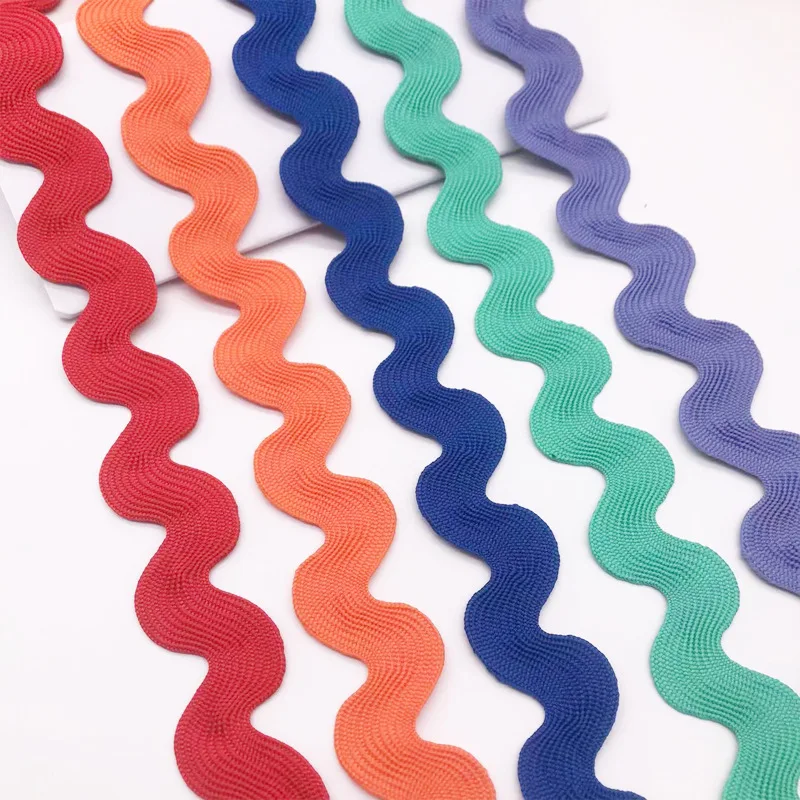 2cm Ric Rac Zig Zag Lace Wave Bending Fringe Trim Ribbon Terylene Ribbon For Wedding Decoration Handmade DIY Sewing Craft