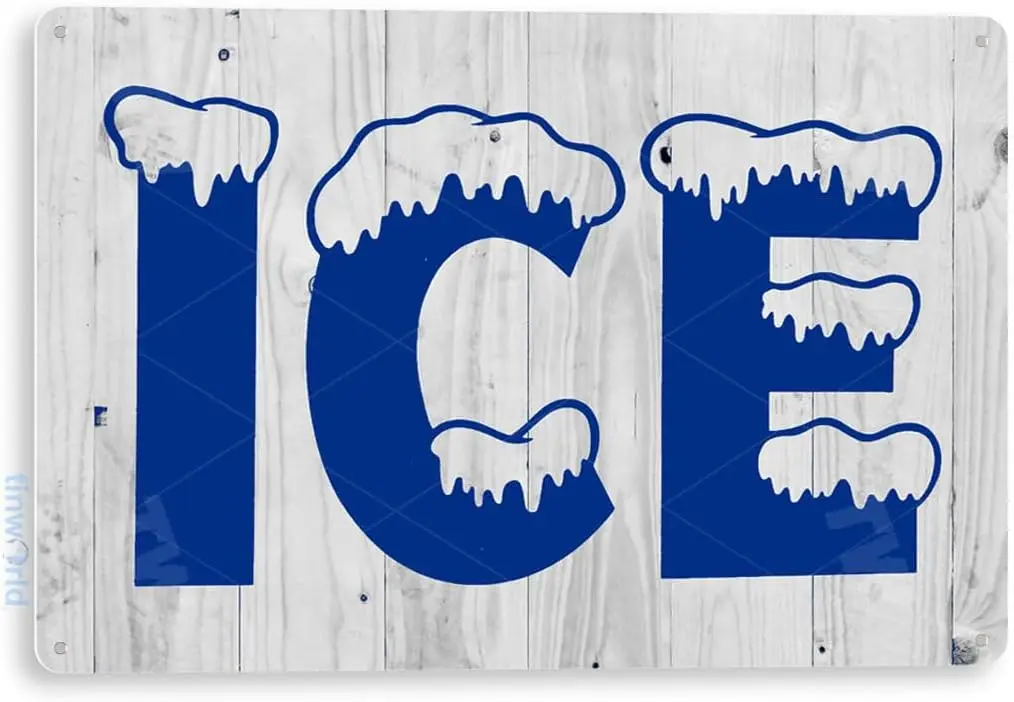 Tinworld Tin Sign Ice Bait Rustic Machine Store Metal Decor Garage Shop Cave B282