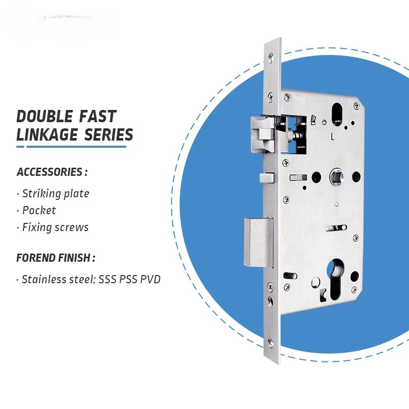 Mortise Lock Body Model 5572 6072, Universal Double Tongue Deadbolt for Smart Lock & Mechanical Lock