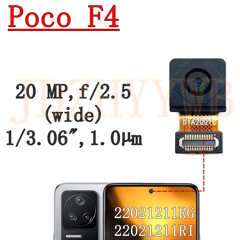 Xiaomi PocoF4 Poco F4용 전면 및 후면 카메라 전면 셀카 와이드 후면 카메라 메인 카메라 플렉스 케이블