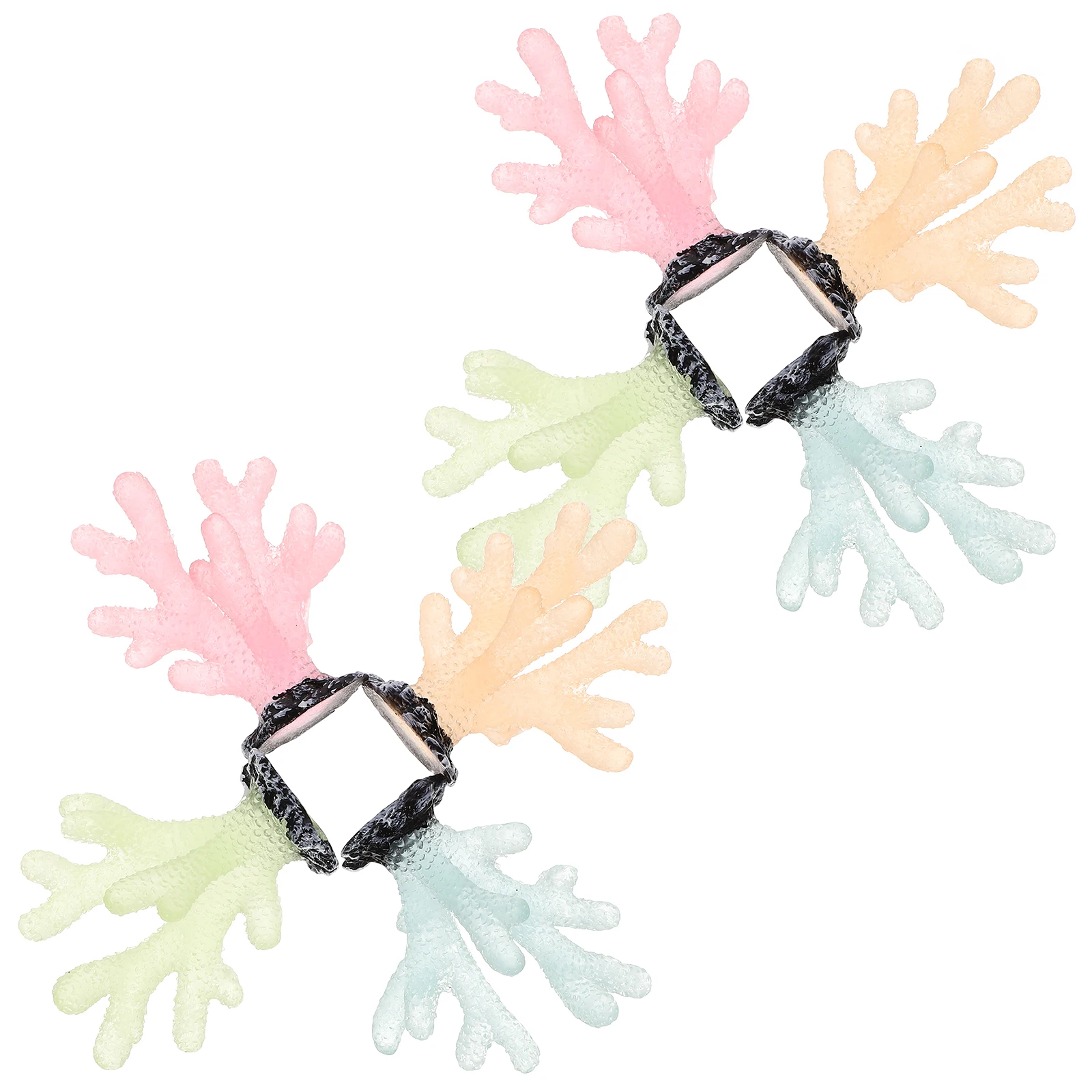 

8pcs Artificial Coral Decor Small Coral Aquarium naments Delicate Plant Tank Glow Decorations No Fading Fish Tank Accessories