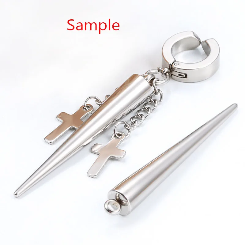 4Pcs/Lot Stainless Steel Large Cone Charms Pendants for Women Earrings Necklace DIY Jewelry Making Supplies Findings Accessories