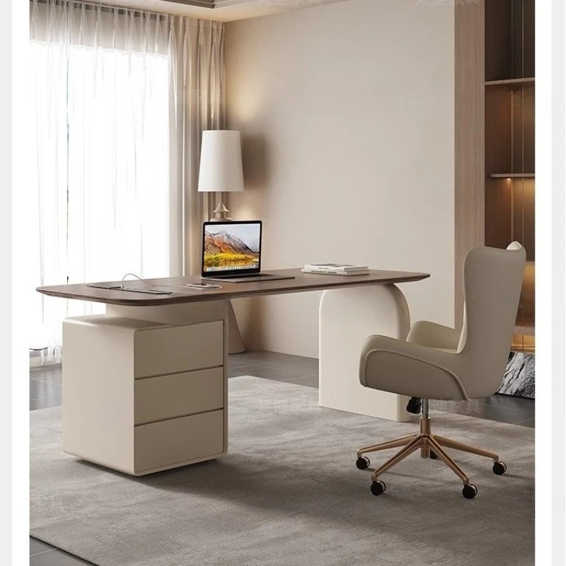 Bureau De Chambre Modern Creative Office Desks Nordic Cream Style Wood Office Desks Beauty Salon Consult Office Furniture