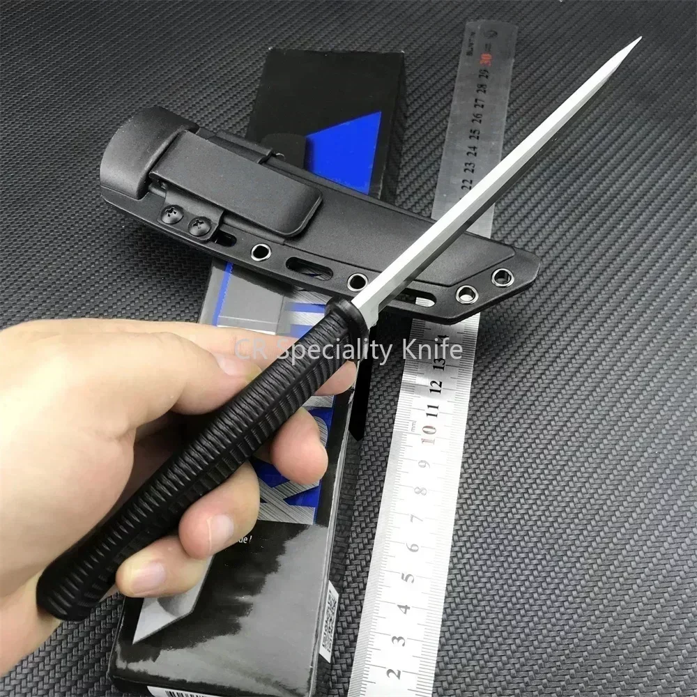 Combat Portable Kobun Tanto Blade Outdoor Fixed Knife 8Cr13Mov Steel Nylon Wave Fibre Handles Katana Tactical Hunting EDC Tool