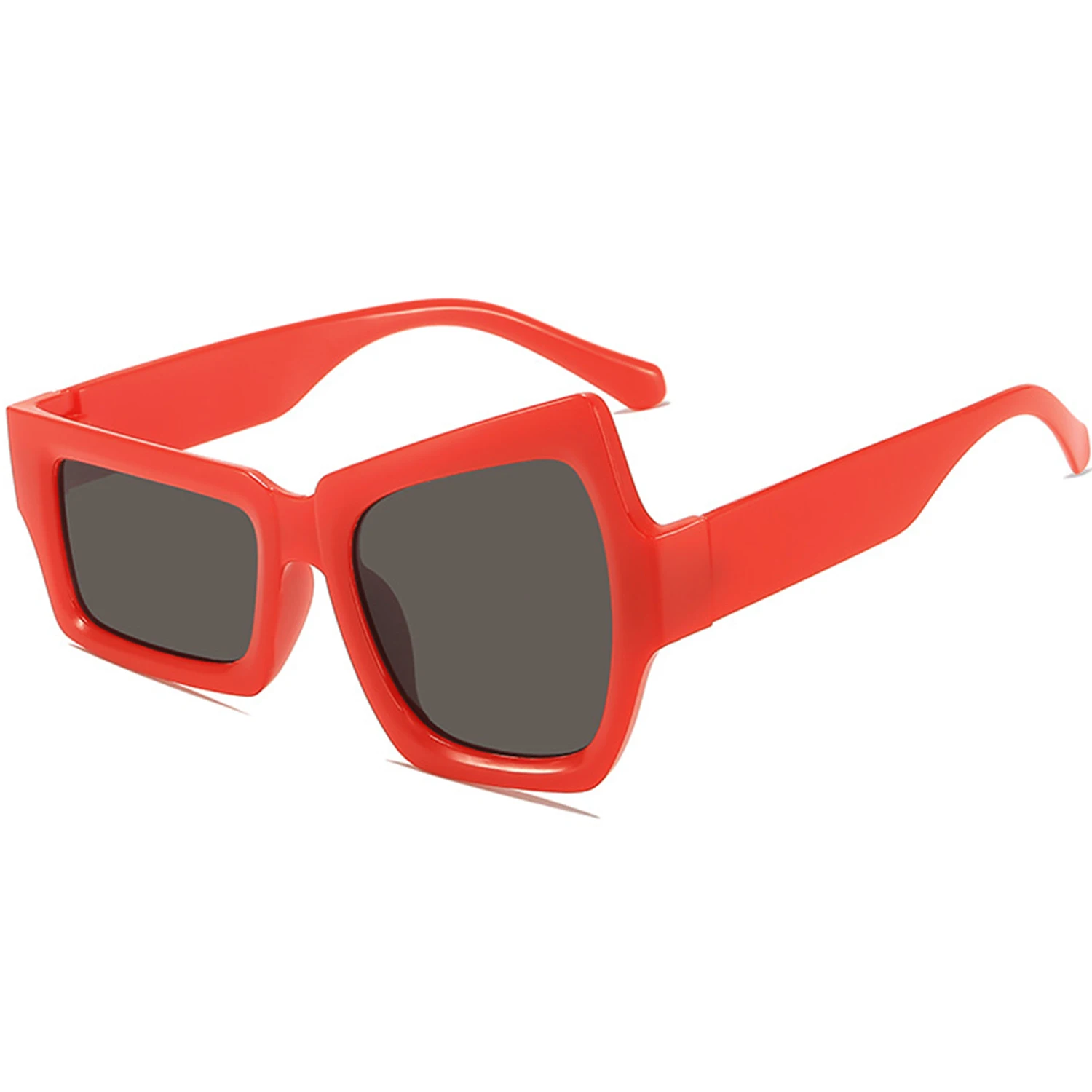 Mode Unregelmäßige Quadratische Sonnenbrille Lustige Party Asymmetrische Sonnenbrille Männer Marke Designer Persönlichkeit Schwarz Sonnenbrille