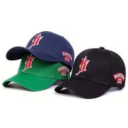 Czapki baseballowe unisex B Letter Side BOSTON z haftem Wiosna i jesień Regulowane czapki outdoorowe Kapelusz przeciwsłoneczny