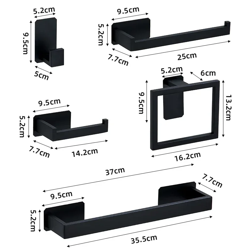 Set di mensole per bagno senza foratura supporto per carta igienica in acciaio inossidabile gancio per portasciugamani accessori Hardware per il bagno autoadesivi