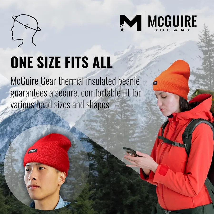 McGuire Gear Gorro con aislamiento térmico Gorro de reloj resistente al agua con aislamiento de 40 gramos Gorro de invierno cálido y ligero