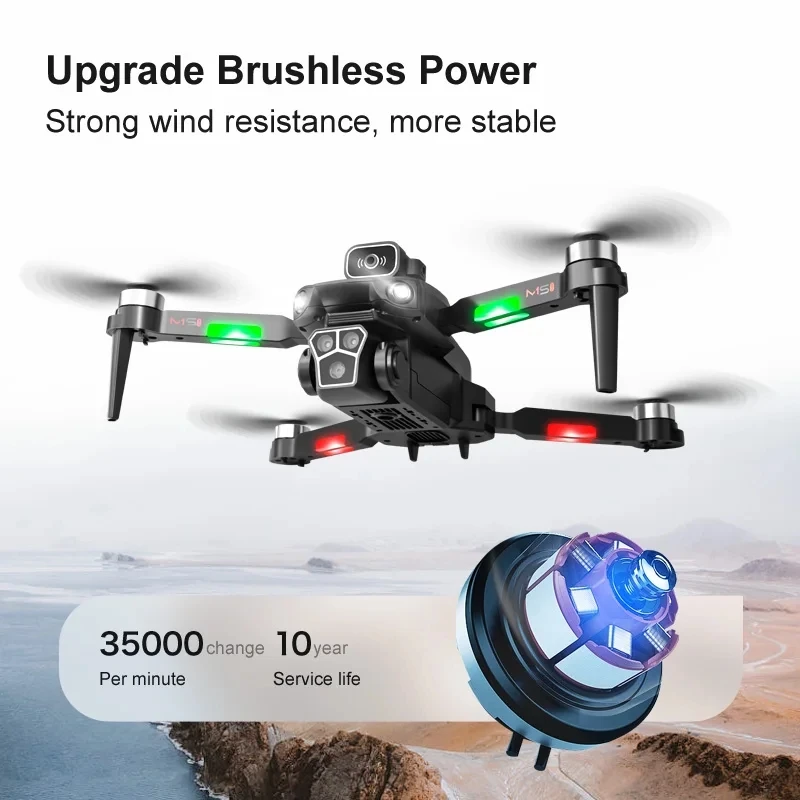 Hot M1S MAX Elf Drone Professional 5G 8K Dual ESC Camera Optical Flow Brushless 360° Obstacle Avoidance WIFI FPV RC Dron Toys