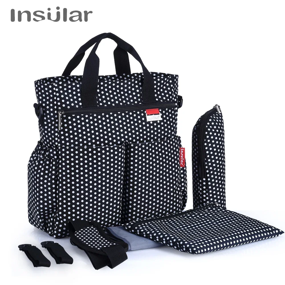 Insular Hot sale High Quality Tote Baby one Shoulder Diaper Bags Durable Nappy Bag Mummy Mother Baby Bag