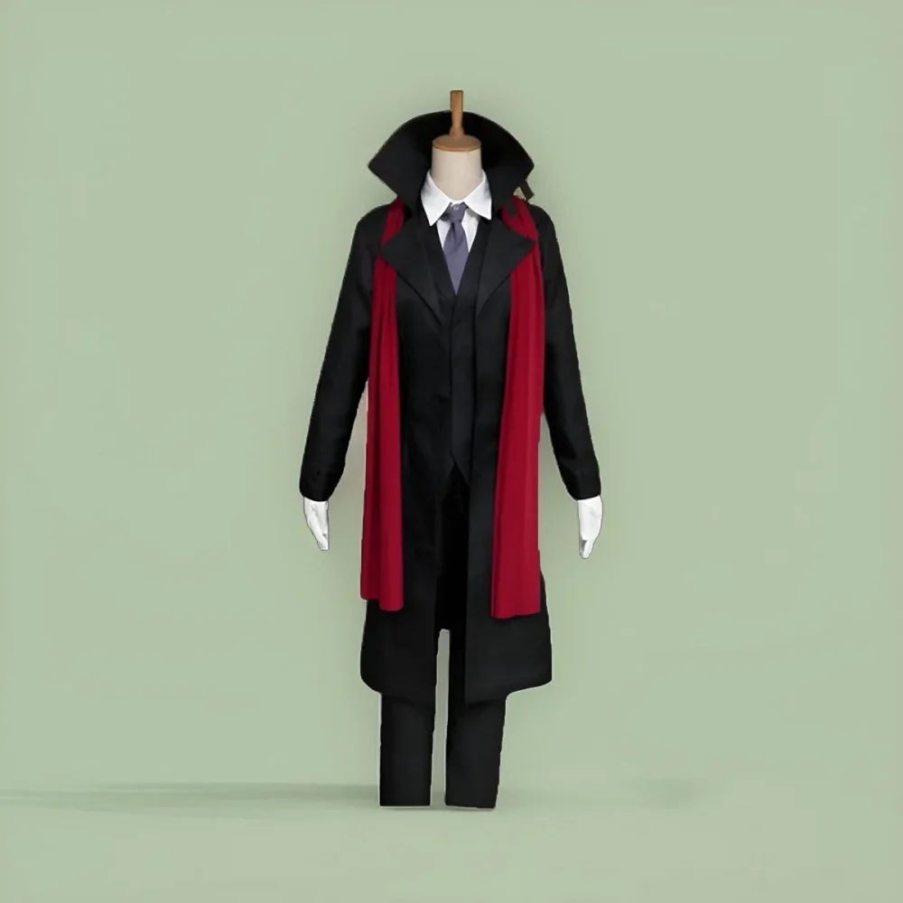 Anime Mori Ogai Cosplay Costume Cosplay Windbreaker Long Jacket Coat Suit  Wigs Halloween Costume 2025 Hot Sale