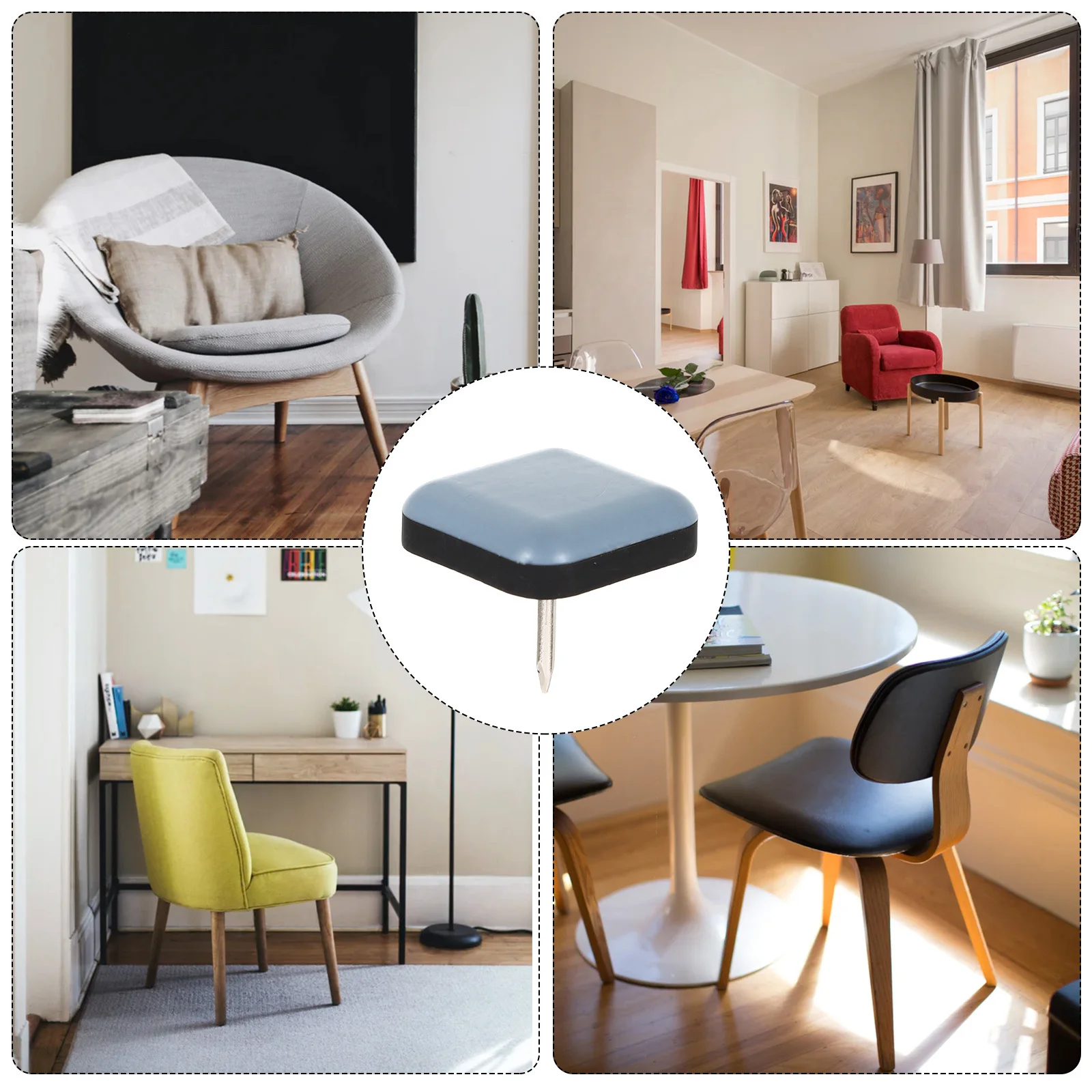 

16Pcs Floor Protectors for Chairs Heavy Duty Furniture Sliders Anti Scratch Glide Caps for Hardwood Linoleum Ceramic Tile