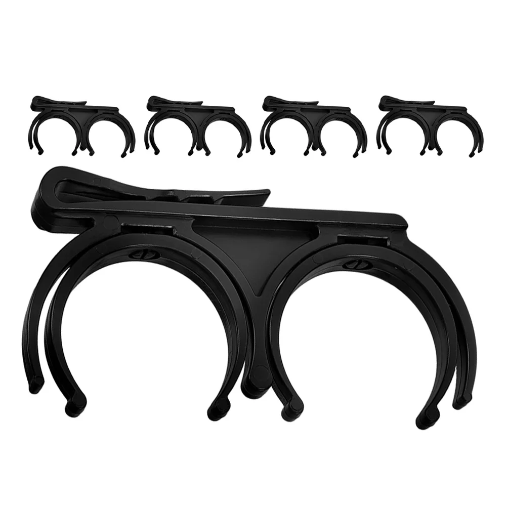 

5Pcs Portable Golf Ball Holder Rotatable Dual Clamp Sturdy Build Compact Size Easy Carry for Outdoor Golf Play