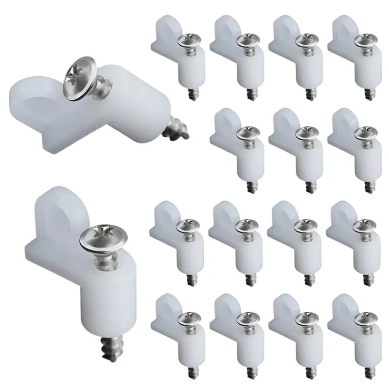 AB66-30Pcs 3/8 Inch Offset Window Screen Clips With Screws, Nylon Screen Retainer Clips For Windows, Storm Doors