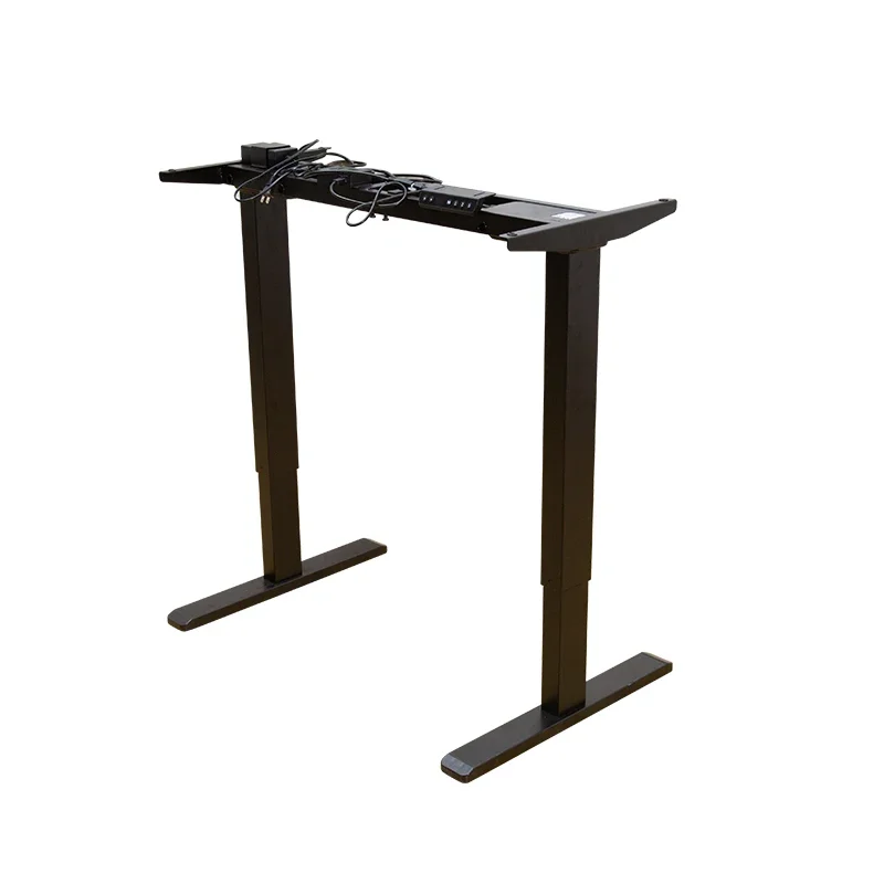 2026 Adjustable Height Electric Standing Table Big Size Dual Motor  Extending Desk Frame Black Metal Standing Desk Frame for Off