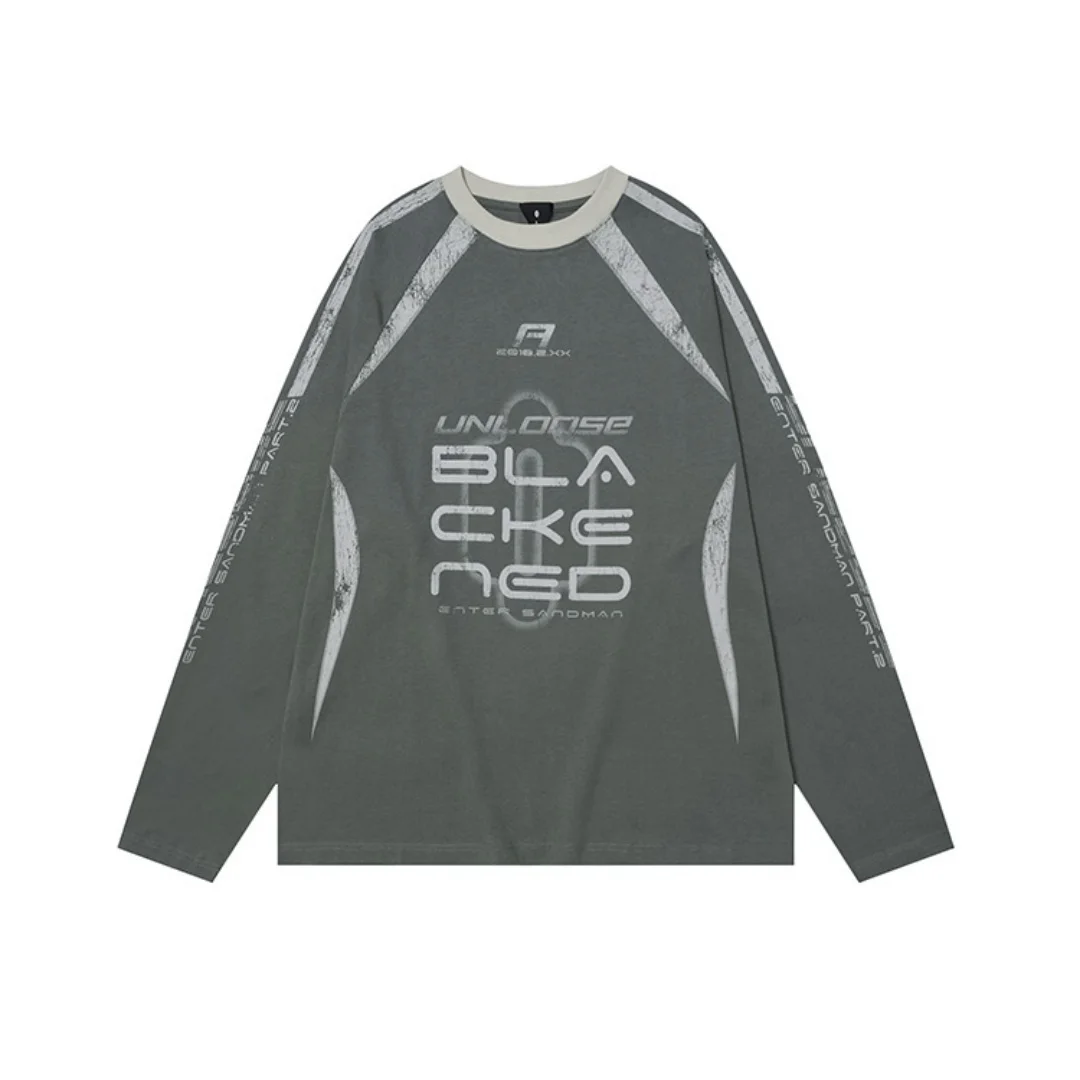 Combed Cotton Crew Neck Long Sleeve T Shirt Soccer Jersey Style Loose Sports Top for Men & Women Inner Wear