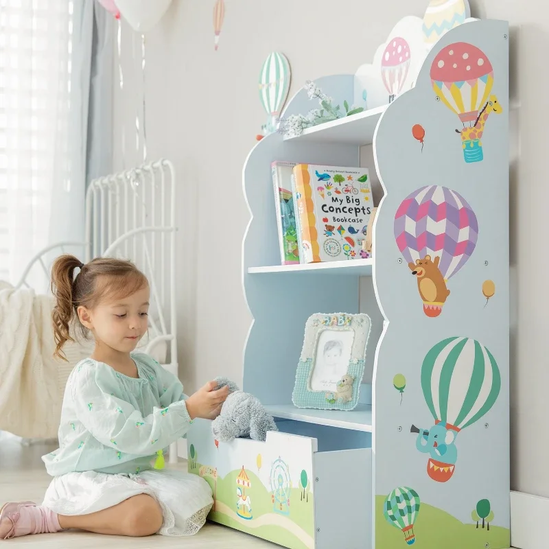 Hot air balloon study desk, children's small, wooden table, kindergarten mother and baby store