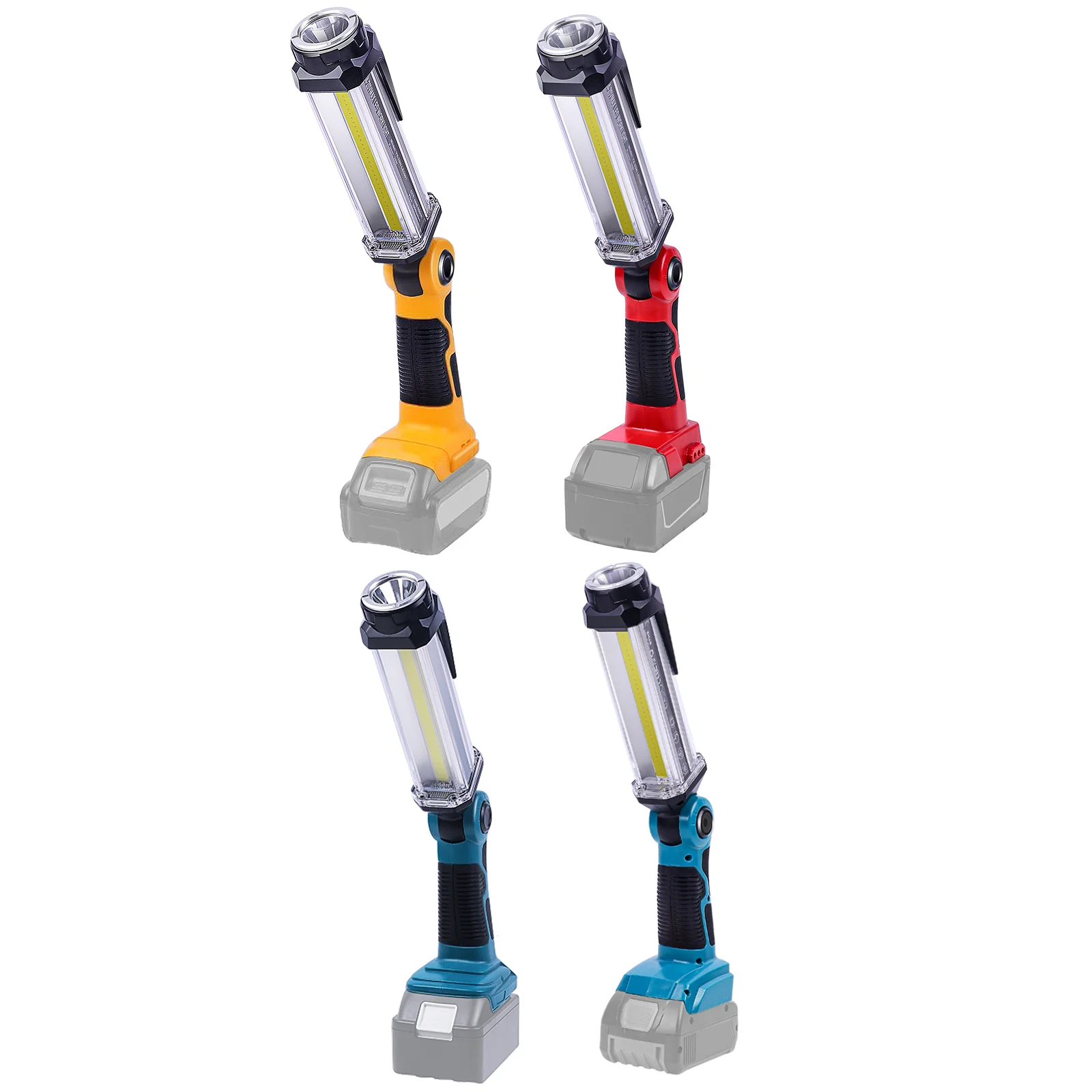 2000LM LED Work Light 35W Portable Outdoor Handheld Flashlight Lighting tool For Dewalt/Milwaukee/Makita/Bosch 14.4V-18V Battery