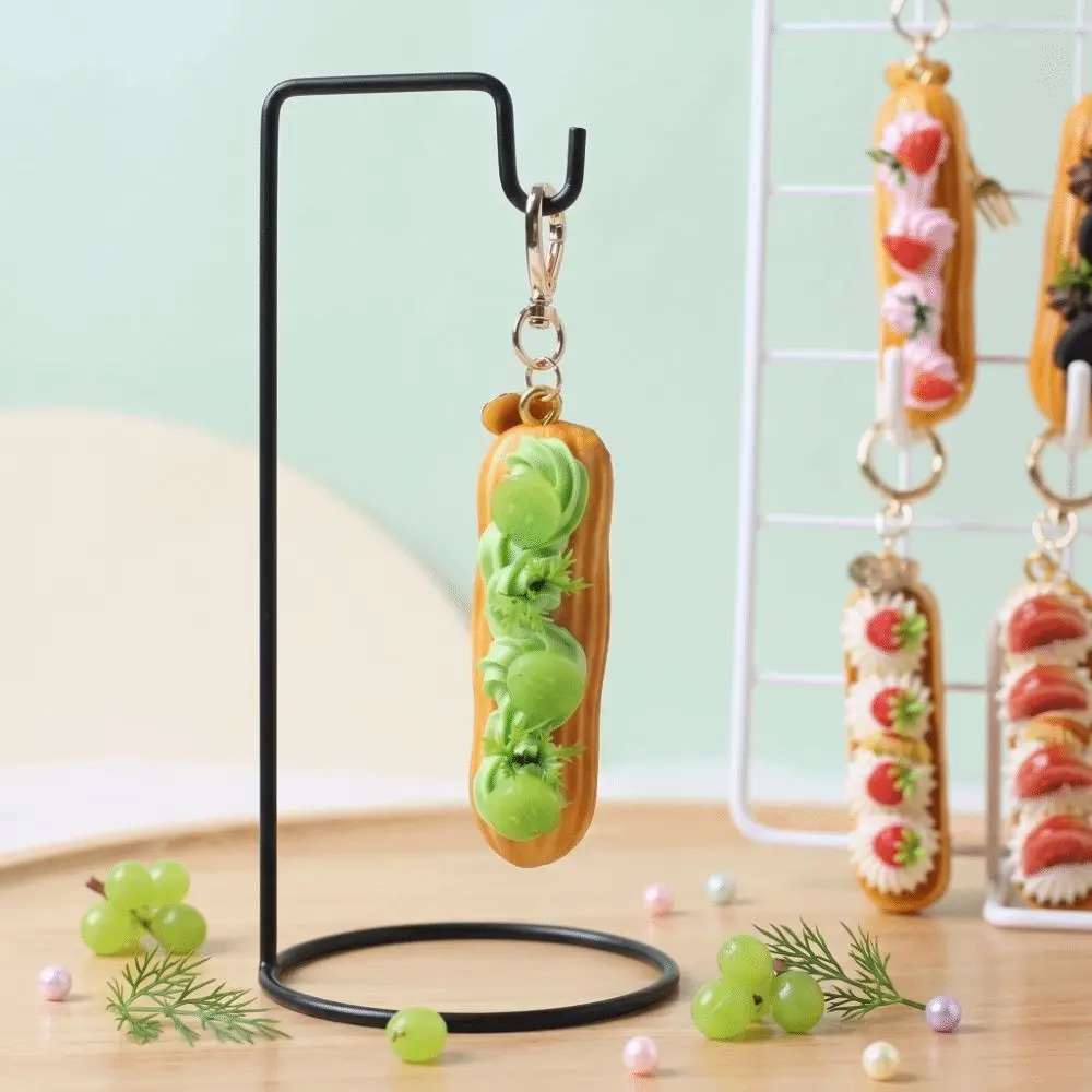 Realistic Realistic Long Cream Pendant Long Cream Puff Simulation Fruit Realistic Food Bag Pendant Exquisite Multi-purpose