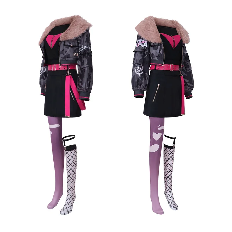 Anime Projec Sekai Colorfu Stage! Cosplay Costume ULTRA Cc School Uniform Daily Wear Coat +Skirt+ Belt Cosplay Costume Mikuu