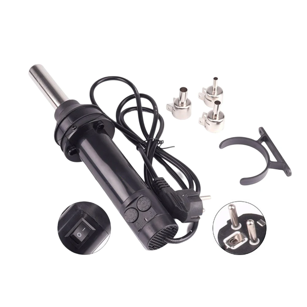 

Adjustable Soldering Iron Hot Air Blower Air Flow 500L/MIN Anti-static Design Rotary Button Temperature Adjustment