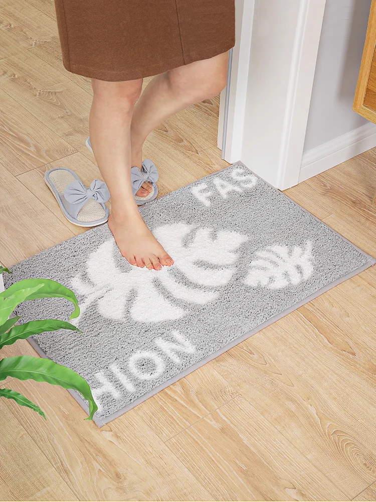 

Batoom Absorbent Floor Mat Non-Slip Entrance Door Mat Bedroom Doorway Carpet Nordic Sle Home Use Rectangular Rug