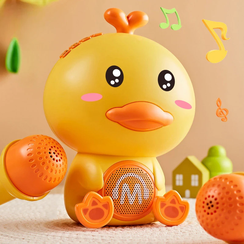 Nette Ente Singen Maschine Frühe Bildung Spielzeug für Mädchen KTV Karaoke Lautsprecher mit Lichtern kinder Party Musik Spielzeug Kinder geschenke
