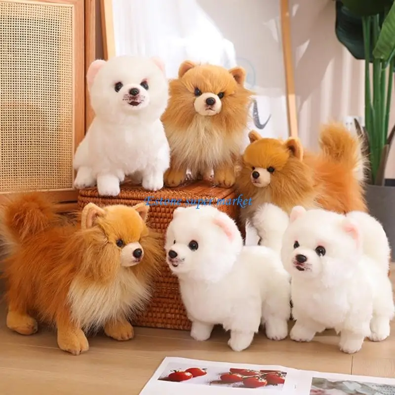 

Мягкая плюшевая кукла померанского шпица 090B для детей, комфортной игры и обучения