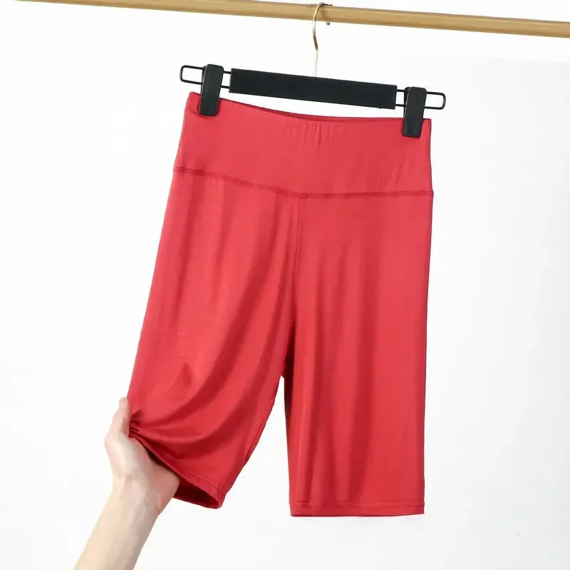 Braga pantalón de protección de talla grande para mujer, pantalones cortos elásticos de algodón para verano, bragas femeninas de cintura alta, pantalones cortos sin frotamiento de 45-130KG