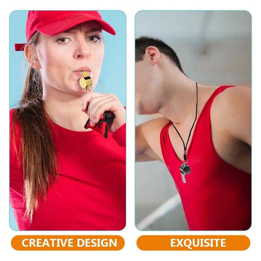 4 قطعة في الهواء الطلق الحدود المعدنية صافرة بصوت عال بقاء التخييم التنزه الطوارئ الرياضة الحكم السفر السلامة قلادة المفاتيح #2