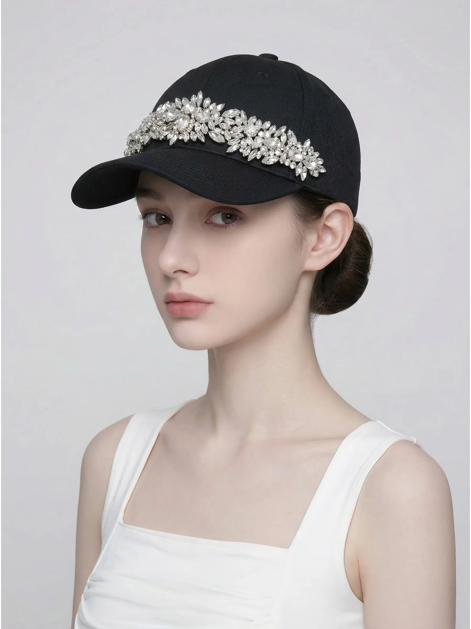 naits-keits-glitter-heavy-duty-baseball-cap-large-head-size-sun-protection-hat-face-reveal-sunshade-duckbill-cap-trendy-cotto