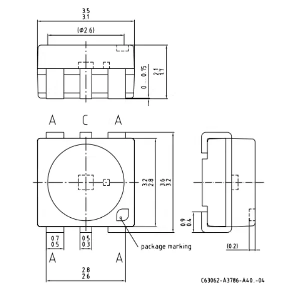 LS P47F-U1AA-1-1 PointLED Super Red Light, Red Light, Red Light, Backlight, Reverse Adhesive Packaging