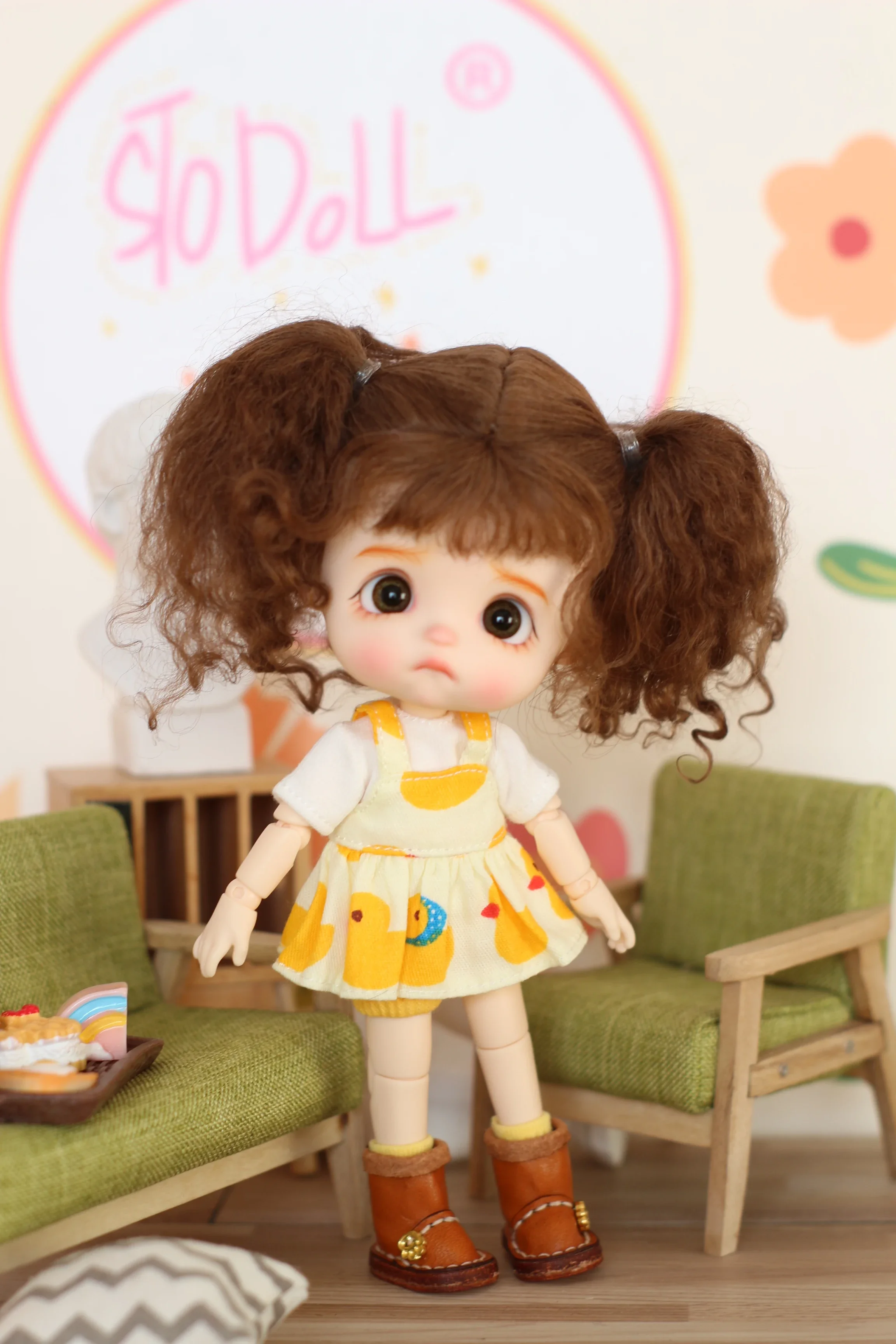 Ob11 doll milk wrapped egg 1 / 12 1 / 8 BJD baby head, including doll head and wig, clothes, shoes and body