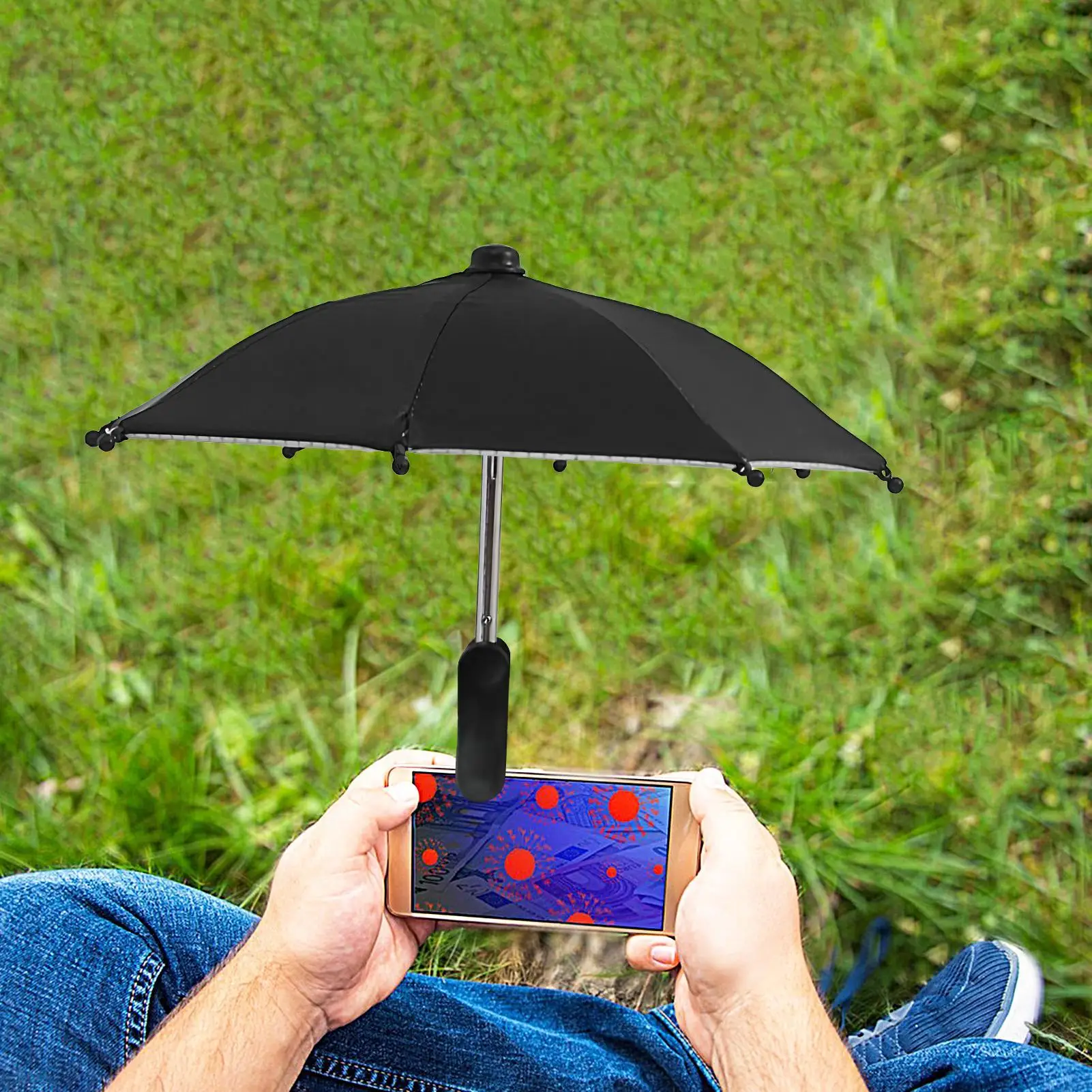 Phone Sun Shade Mobile Phone Clip on Sun Shield Anti-Reflective Rainproof Cellphone Accessories for Travel Camping Outdoor Beach