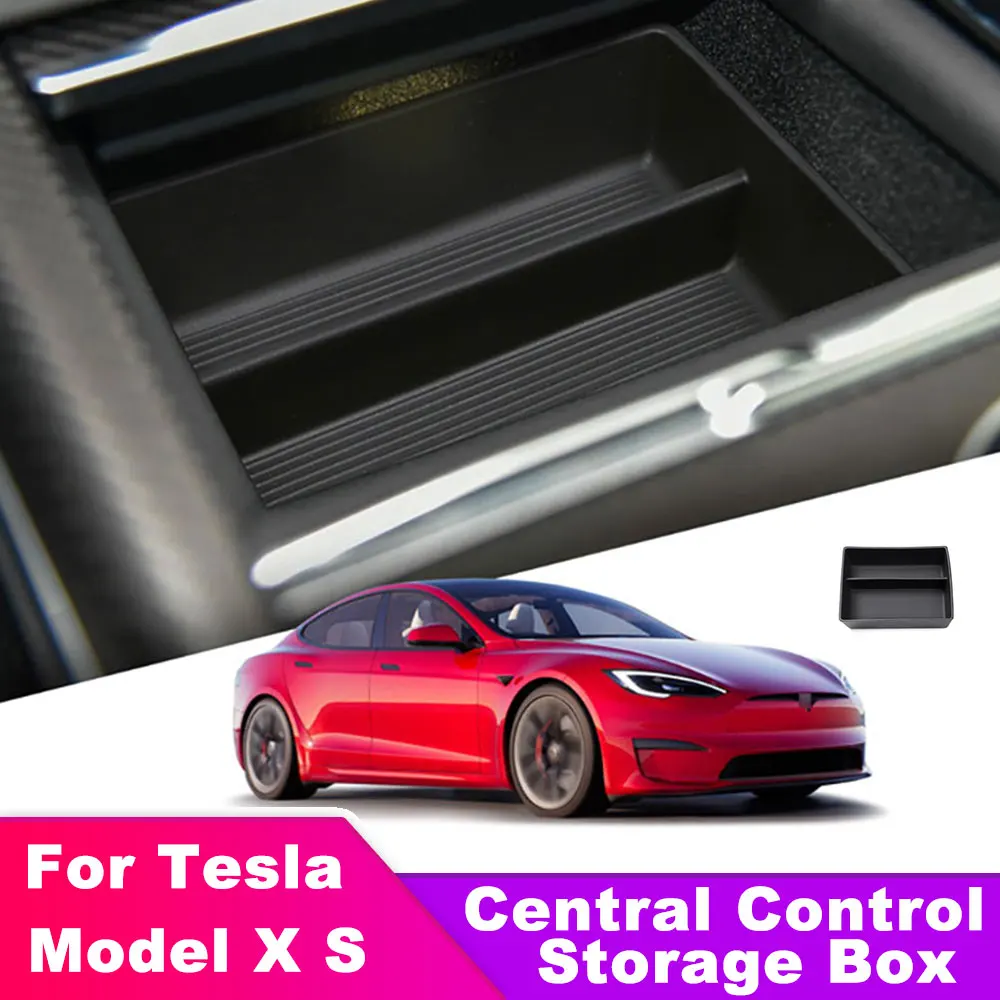 

For Tesla Model S Model X 21- 24Car Center Console Organizer Storage Box Drawer Glasses Book Pencil Car Accessories Interior