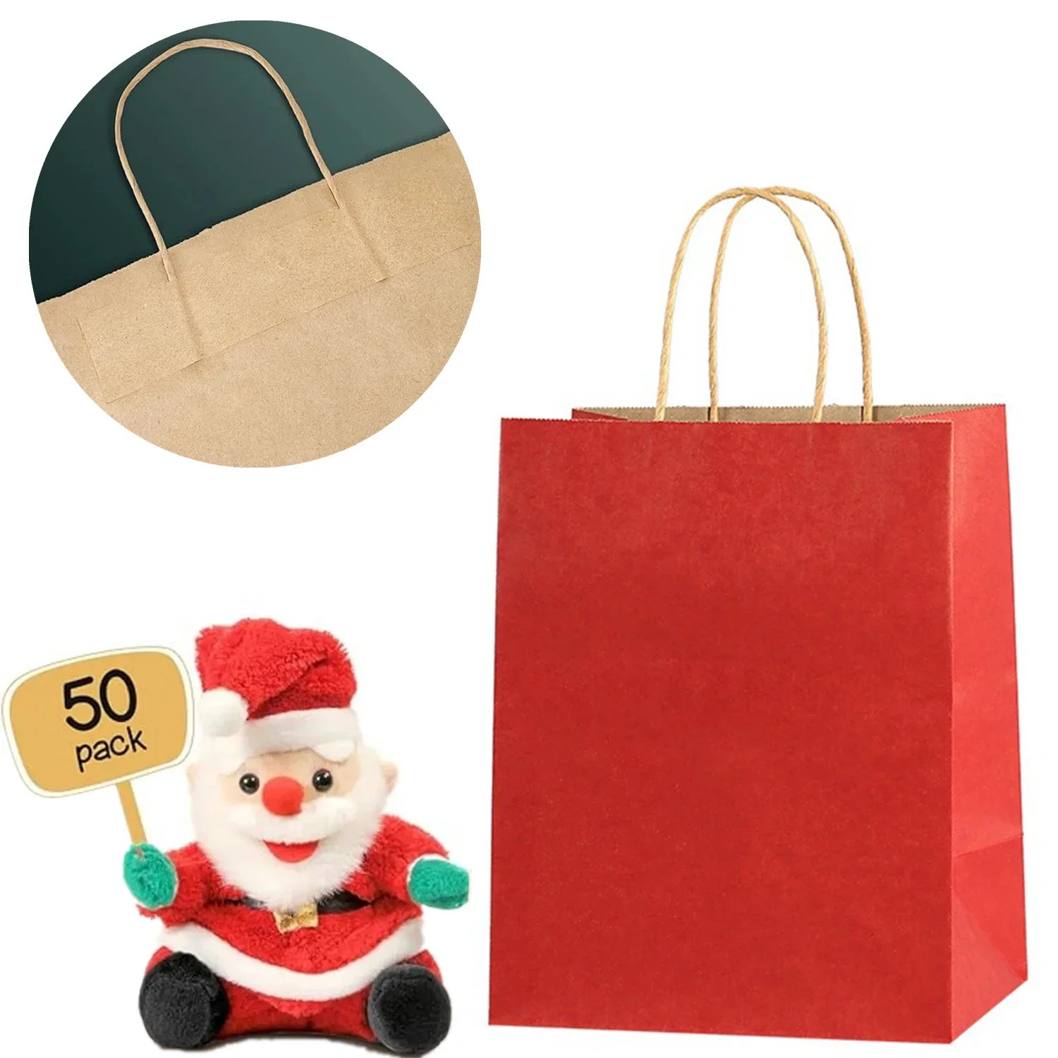 Wedding Christmas Supplies Handbags Packing Paper Bags with Handles Gift Bags Bulk Shopping Marriage Gift Colored Paper Bag