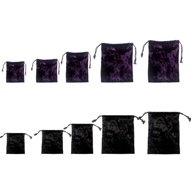 G92F Tarot Card Storage Bag Jewelry Dices Pouches Velvets Drawstring Bag Divinations Accessories for Tarot Enthusiasts