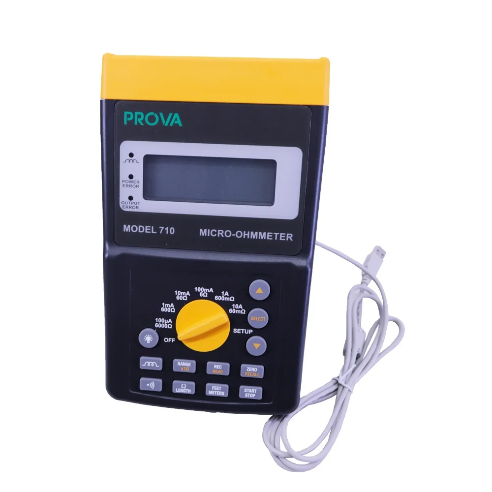 

PROVA-710 Digital milliohmmeter resistance meter 10A 60mOHM resistance tester PROVA710