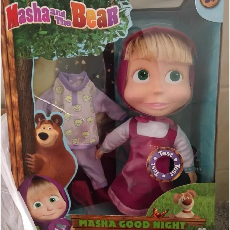 新しいマーシャとクマのアクションフィギュアかわいいかわいい女の子マーシャのクマモデルのおもちゃは話すことができますグッズおもちゃ子供のギフトクリスマス