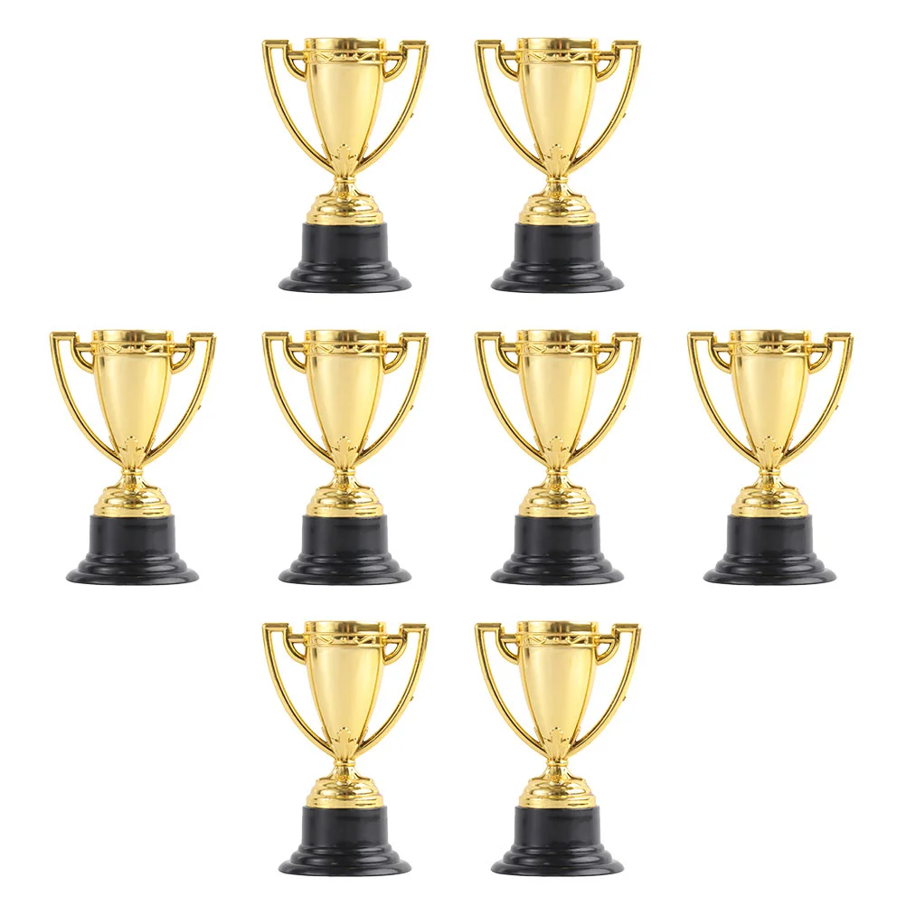 16 Pcs Small Gold Trophy Reward Basketball Toy Mini Plastic Children Trophies Kids Gift