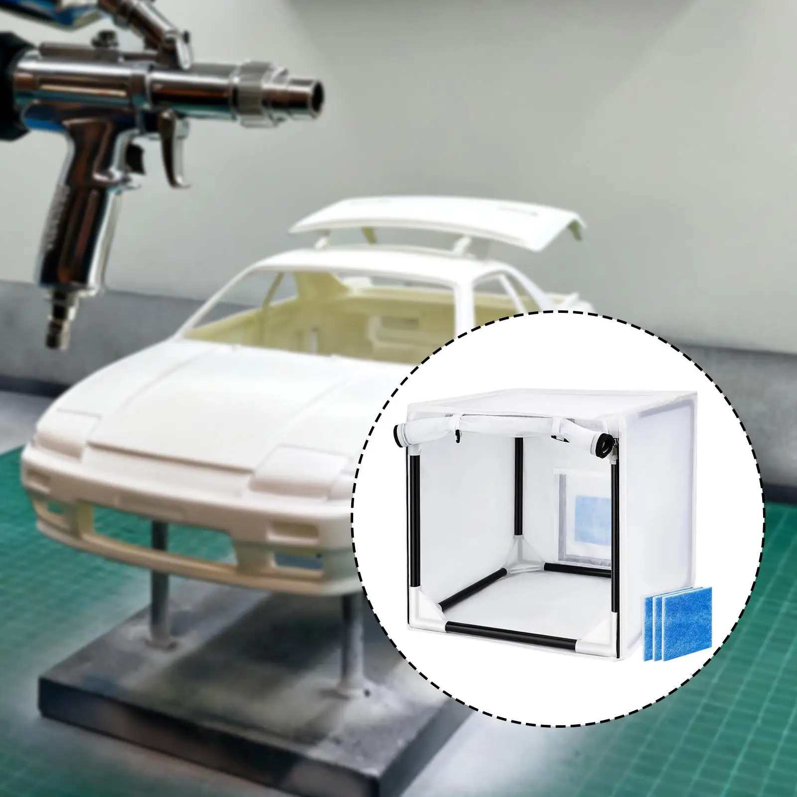 

Большая переносная палатка-камера для покраски с фильтрующей шторкой, рабочая станция для хобби и моделирования