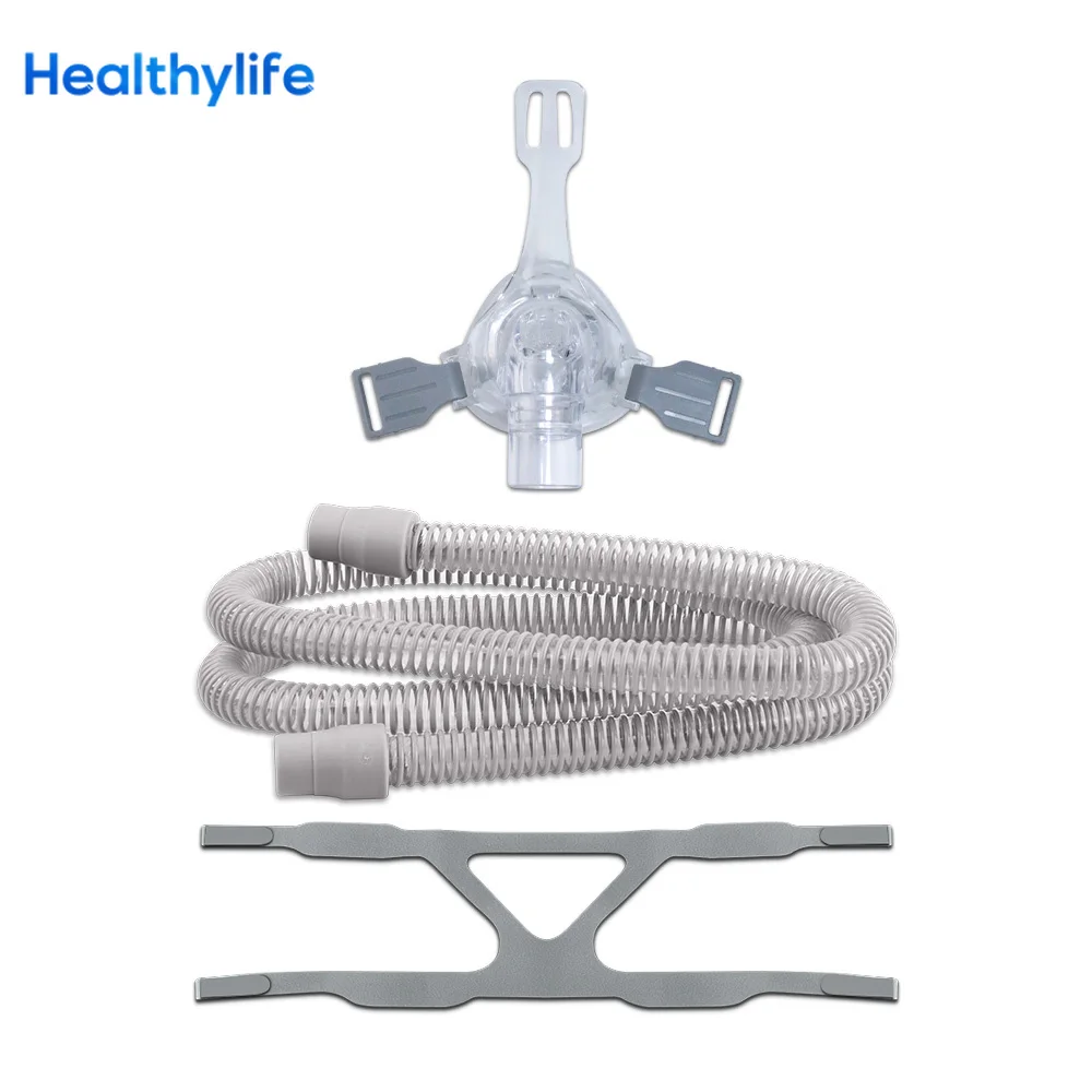 

Nasal CPAP Mask with Headgear and Tube Silicon Gel Cushions for Auto CPAP Bipap Machine Sleep Apnea Anti Snoring CPAP Nasal Mask