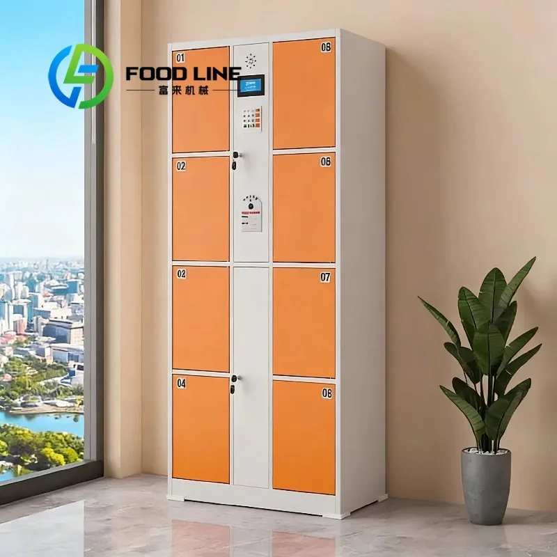 Smart Locker, Durable Steel Intelligent Locker, Support QR And PIN Code Unlock, For Cinema, Amusement Park Visitor Item Storage
